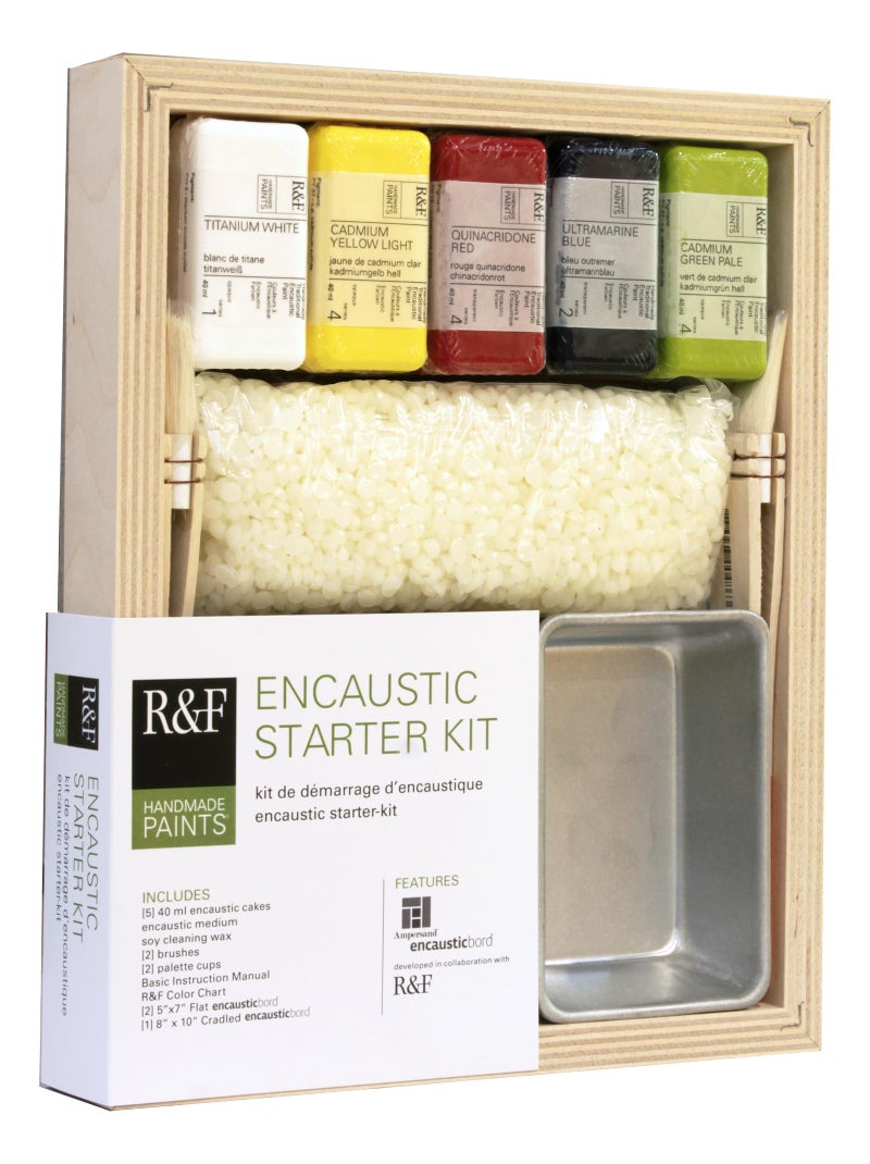 R&F Handmade Paints - Professional Encaustic Paint - Starter Kit, 14 Piece Set - Image 1